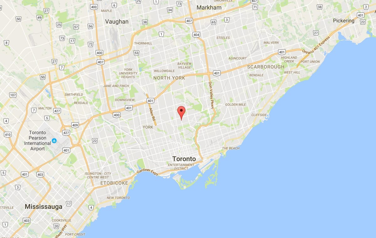 ನಕ್ಷೆ Davisville ಗ್ರಾಮ ಜಿಲ್ಲೆಯ ಟೊರೊಂಟೊ
