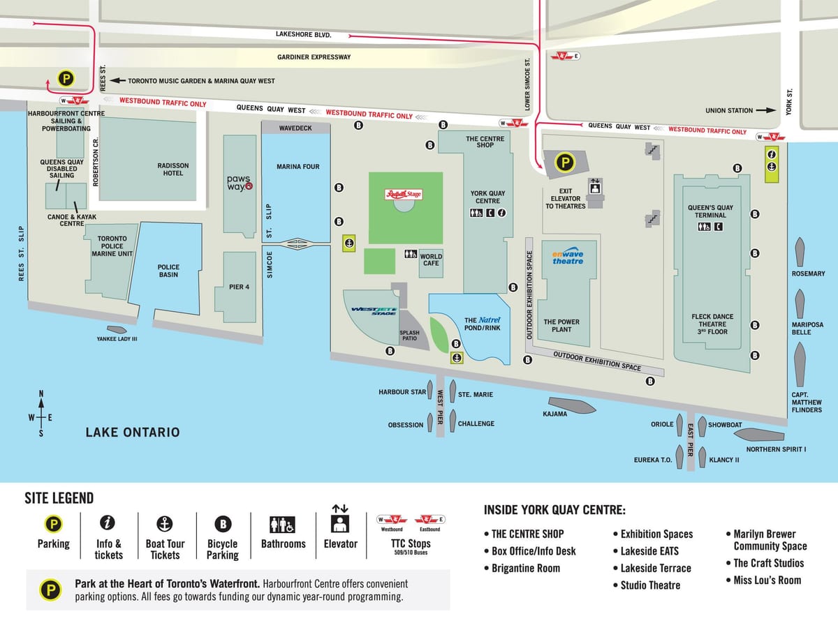 ನಕ್ಷೆ Harbourfront ಕೇಂದ್ರ ಟೊರೊಂಟೊ
