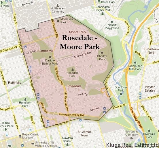 ನಕ್ಷೆ Rosedale ಮೂರ್ ಪಾರ್ಕ್ ಟೊರೊಂಟೊ