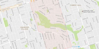 ನಕ್ಷೆ Humewood–Cedarvale ನೆರೆಹೊರೆಯ ಟೊರೊಂಟೊ